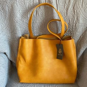Street Level Kalla Tote Mustard, fall musthave